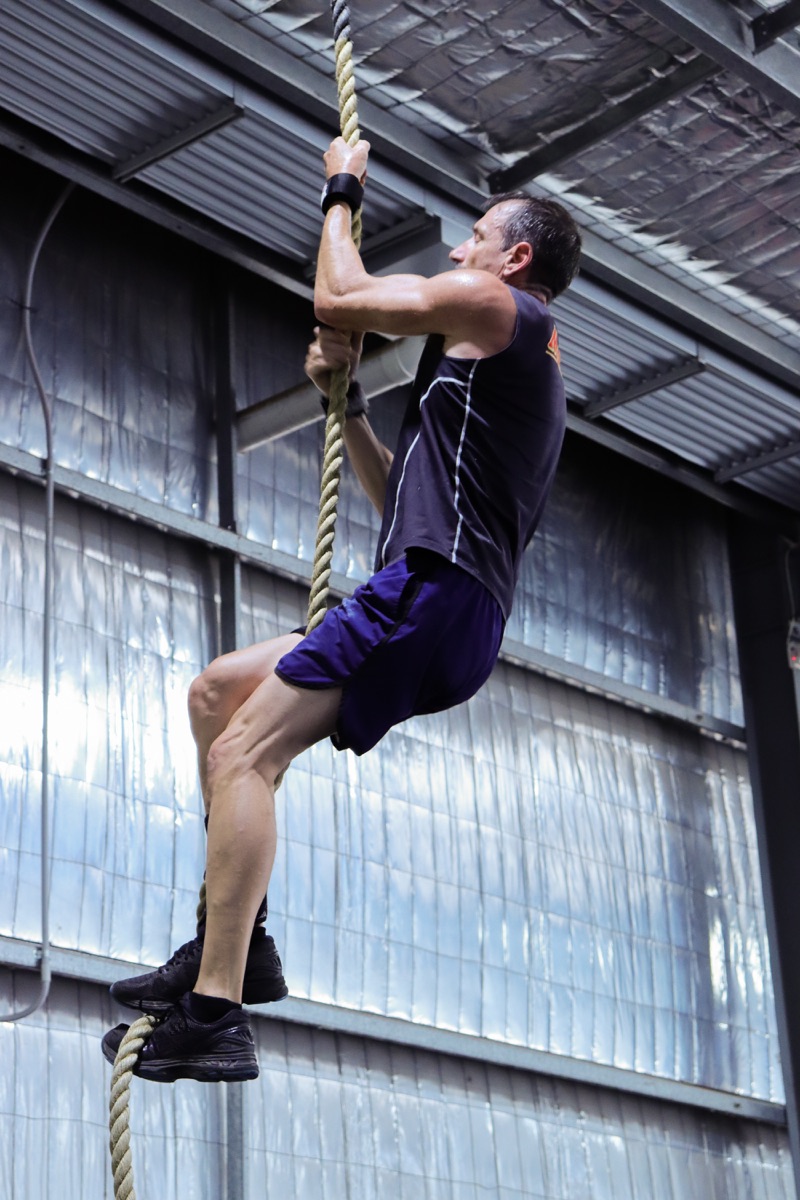 Personal training rope climb